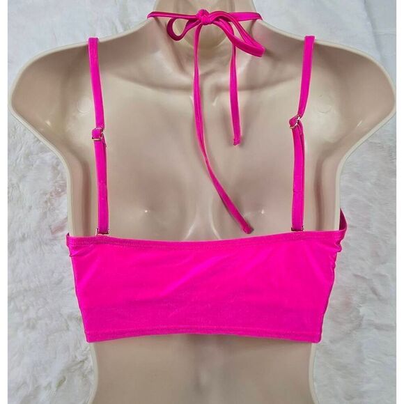 Wild Fable Pink Halter Bikini Top  Medium - Picture 2 of 5